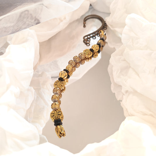 [Atelier Collection] Handmade Tibetan Silver Bead Ear Cuff
