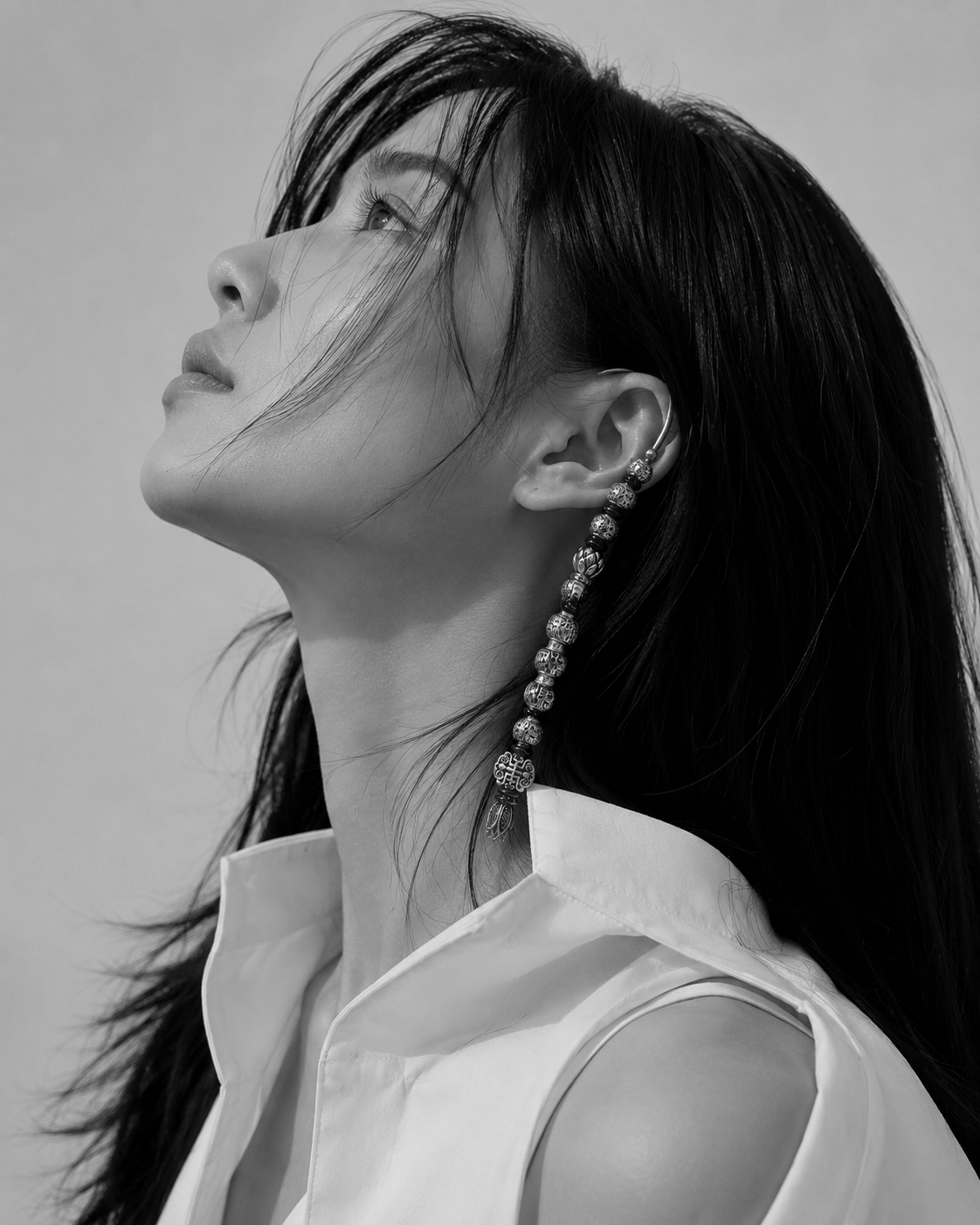 [Atelier Collection] Handmade Tibetan Silver Bead Ear Cuff